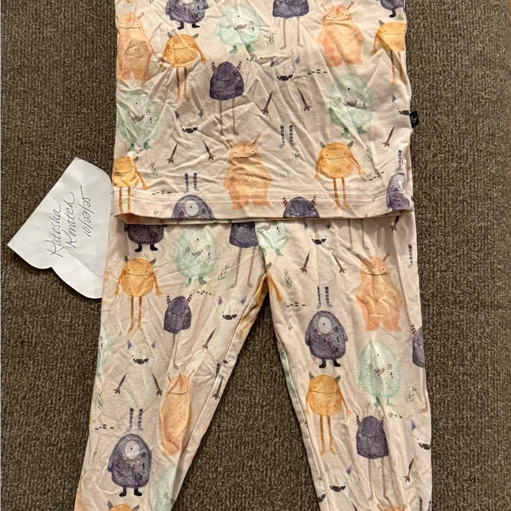Charming Monster Print Kids Pajama Set